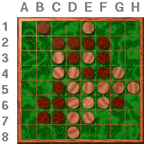 Definitive discs, position strategy (3): After a white move to D8